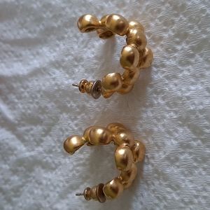 Givenchy Signed post earrings gold brushed